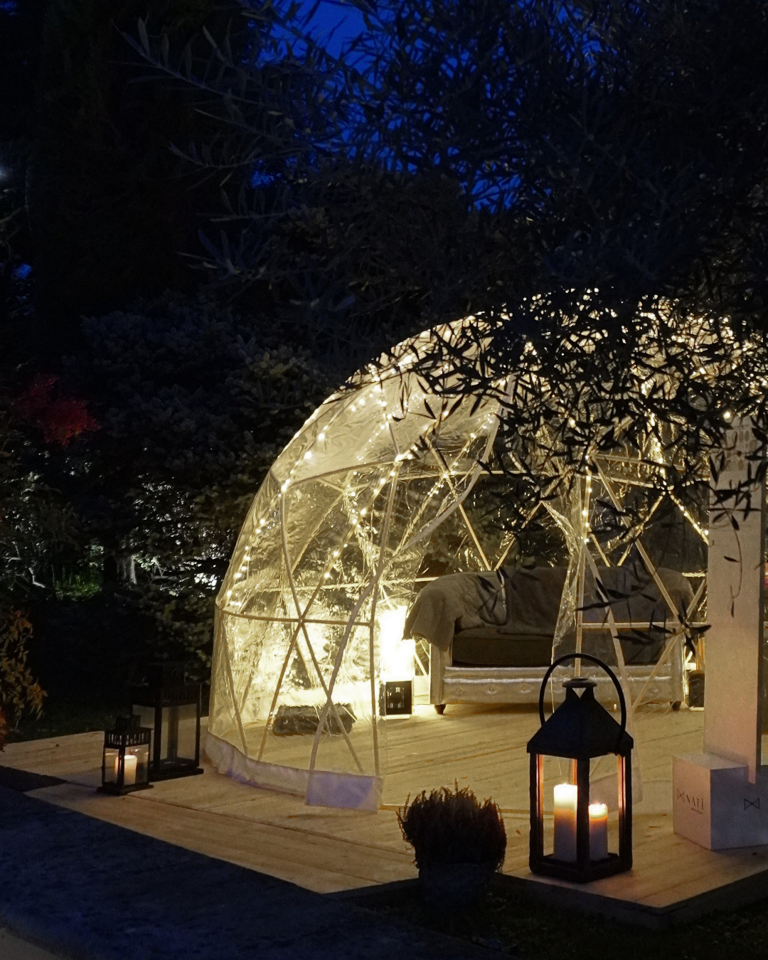 L'igloo del Centro Estetico Nadine, angolo relax nel giardino